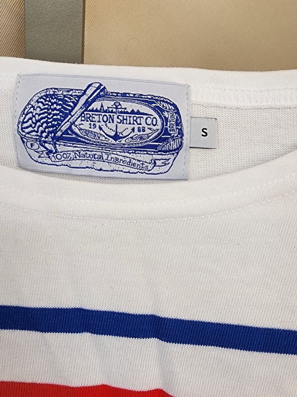 NWOT Saint James Naval Sailor Breton Shirt with Blue and Red Stripes Size S - Picture 7 of 11